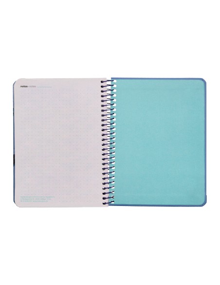 Agenda escolar liderpapel 25-26 espiral patterns rayos azul semana vista a6 bilingüe papel fsc 80 gr