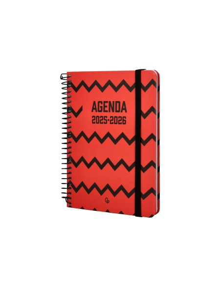 Agenda escolar liderpapel 25-26 espiral patterns zigzag semana vista a6 bilingüe papel fsc 80 gr