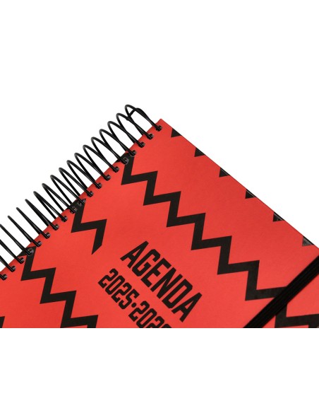 Agenda escolar liderpapel 25-26 espiral patterns zigzag semana vista a6 bilingüe papel fsc 80 gr