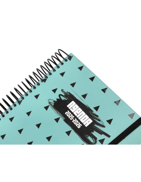 Agenda escolar liderpapel 25-26 espiral patterns triangulos semana vista a6 bilingüe papel fsc 80 gr