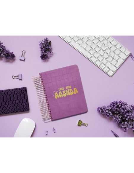 Agenda escolar liderpapel 25-26 espiral kymolos dia pagina a6 bilingüe papel fsc 80 gr