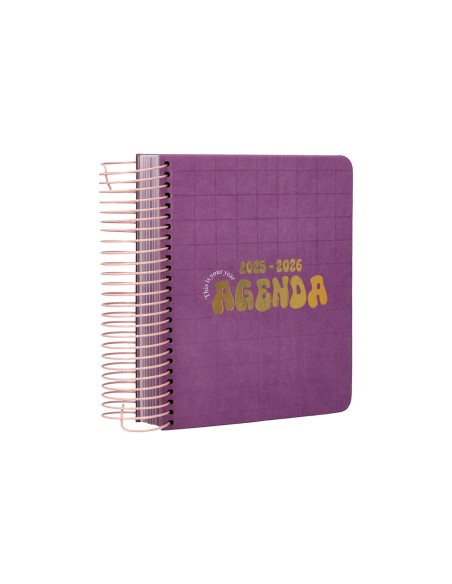 Agenda escolar liderpapel 25-26 espiral kymolos dia pagina a6 bilingüe papel fsc 80 gr