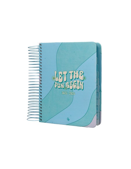 Agenda escolar liderpapel 25-26 espiral zante dia pagina a6 bilingüe papel fsc 80 gr