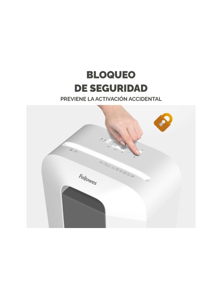 Destructora de documentos fellowes lx25 capacidad 6h seguridad p4 destruye grapas clips y tarjetas