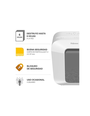 Destructora de documentos fellowes lx25...