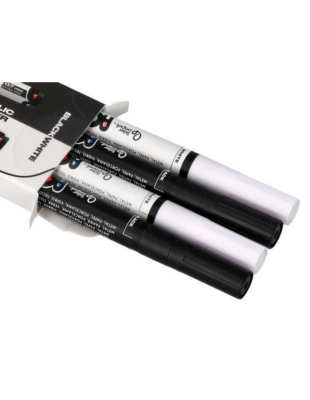 Rotulador liderpapel acrylic base agua todo tipo de superficie punta fina 0,7 mm caja de 4 perfiladores