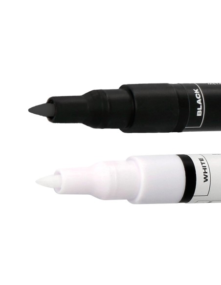 Rotulador liderpapel acrylic base agua todo tipo de superficie punta fina 0,7 mm caja de 4 perfiladores