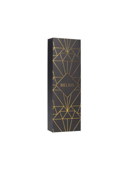 Boligrafo belius soiree aluminio color art deco negro y dorado tinta azul caja de diseño