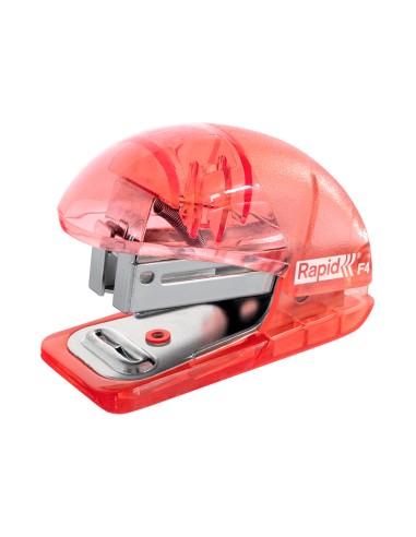 Grapadora rapid mini f4 colour breeze usa grapas 24/6 y 26/6 color coral en blister