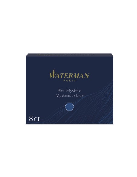 Tinta estilografica waterman standard azul/negro caja de 8 cartuchos
