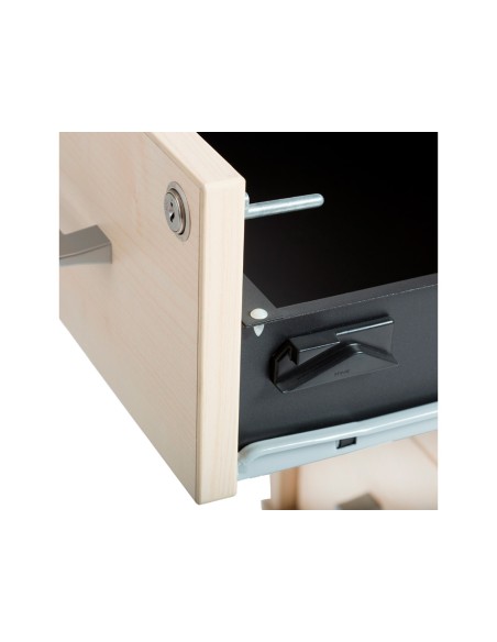 Cajonera rocada con 4 cajones serie store 74x47x60 cm acabado gris/gris