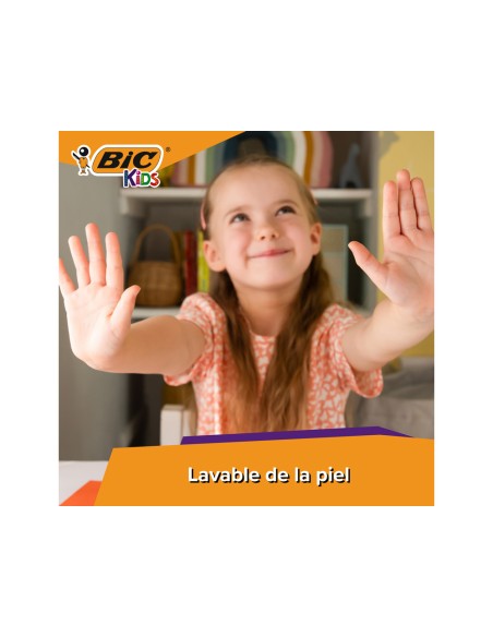 Rotulador bic kids couleur estuche de 10+2 colores tinta base de agua lavable