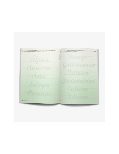 Cuaderno rubio lettering caligrafia creativa viajando por el mundo