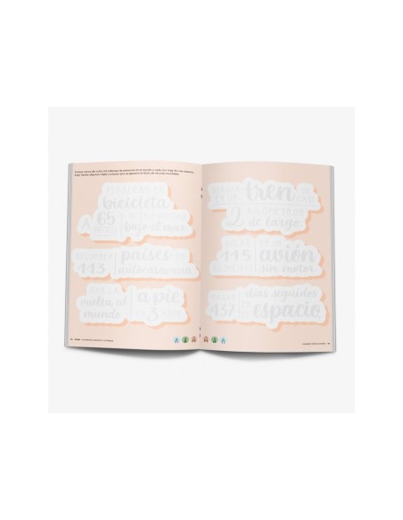 Cuaderno rubio lettering caligrafia creativa viajando por el mundo