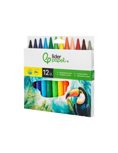 Rotulador liderpapel jumbo caja de 12 unidades...