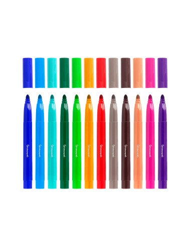 Rotulador liderpapel jumbo caja de 12 unidades...