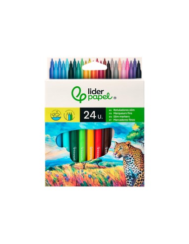 Rotulador liderpapel slim caja de 24 unidades...