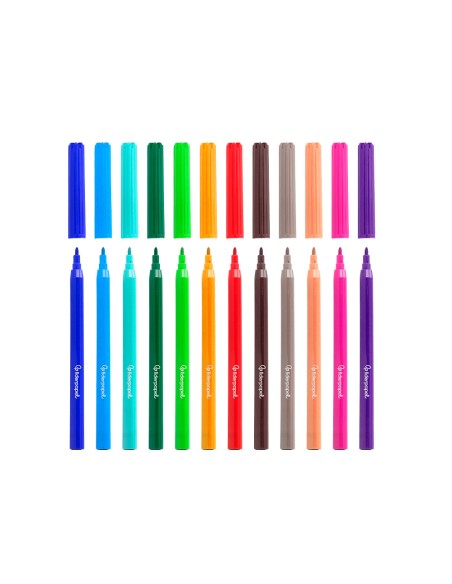 Rotulador liderpapel slim caja de 12 unidades colores surtidos
