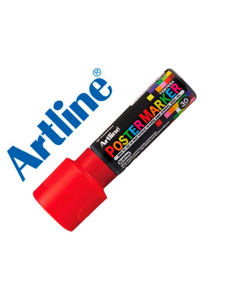 Rotulador artline poster marker epp-30 punta rectangular 30 mm color rojo