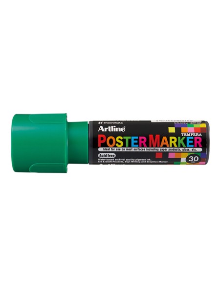 Rotulador artline poster marker epp-30 punta rectangular 30 mm color verde