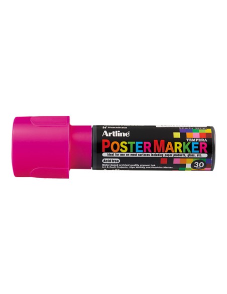 Rotulador artline poster marker epp-30 punta rectangular 30 mm color rosa fluor