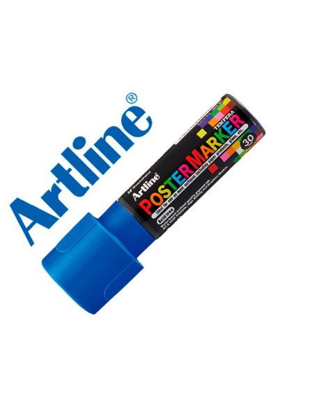 Rotulador artline poster marker epp-30 punta rectangular 30 mm color azul