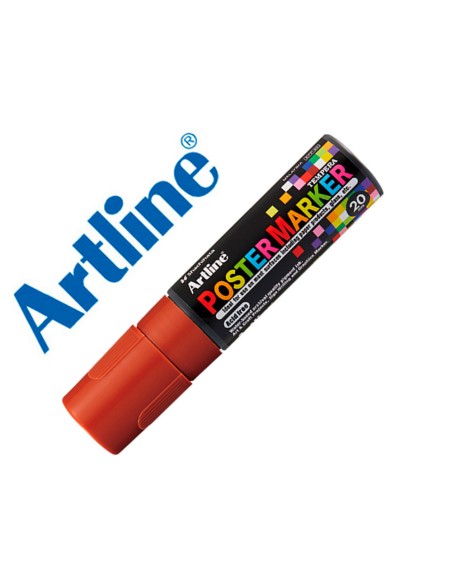 Rotulador artline poster marker epp-20 punta rectangular 20 mm color marron