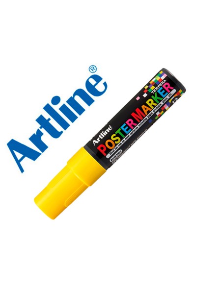 Rotulador artline poster marker epp-12 punta rectangular 12 mm color amarillo