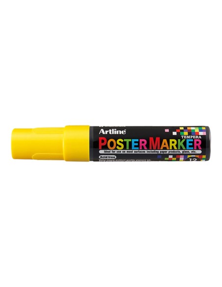 Rotulador artline poster marker epp-12 punta rectangular 12 mm color amarillo
