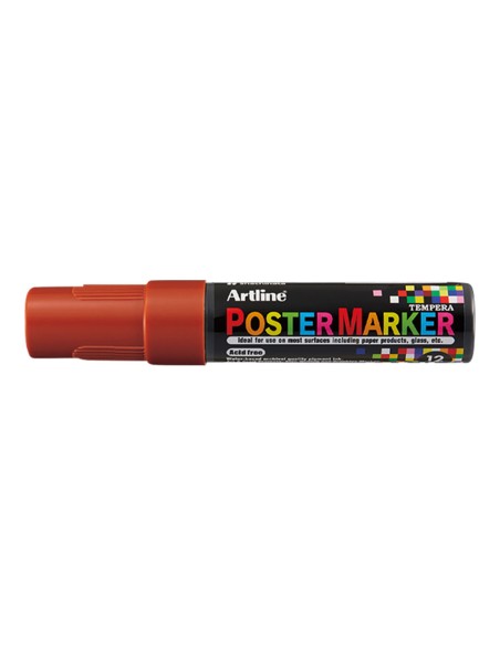 Rotulador artline poster marker epp-12 punta rectangular 12 mm color marron