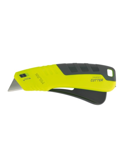 Cuter milan metalico ancho retractil de seguridad acid amarillo