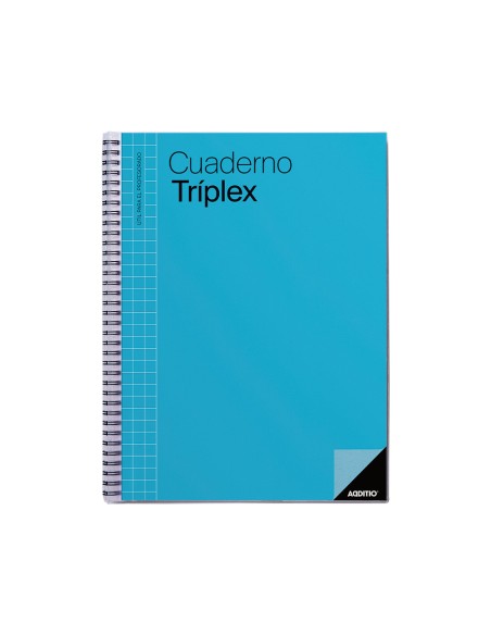 Cuaderno triplex additio plan de curso evaluacion agenda plan semanal y tutorias fundas transparentes 22,5x31cm