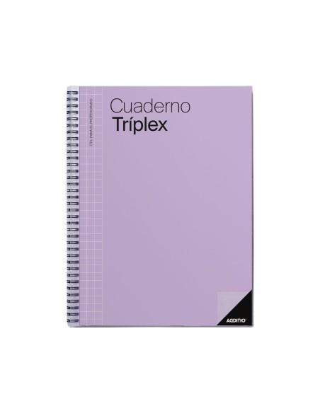 Cuaderno triplex additio plan de curso evaluacion agenda plan semanal y tutorias fundas transparentes 22,5x31cm