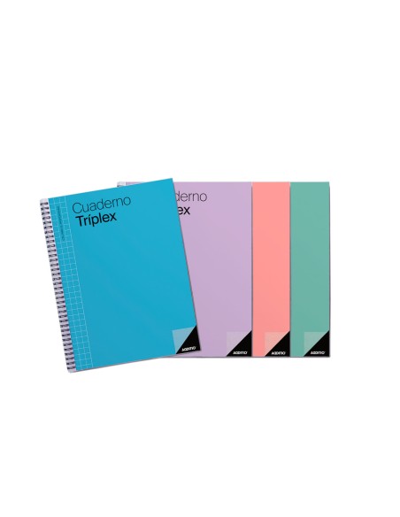 Cuaderno triplex additio plan de curso evaluacion agenda plan semanal y tutorias fundas transparentes 22,5x31cm