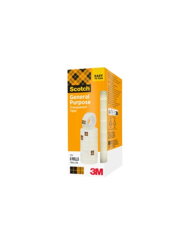 Cinta adhesiva scotch acordeon 33 m x 19 mm...