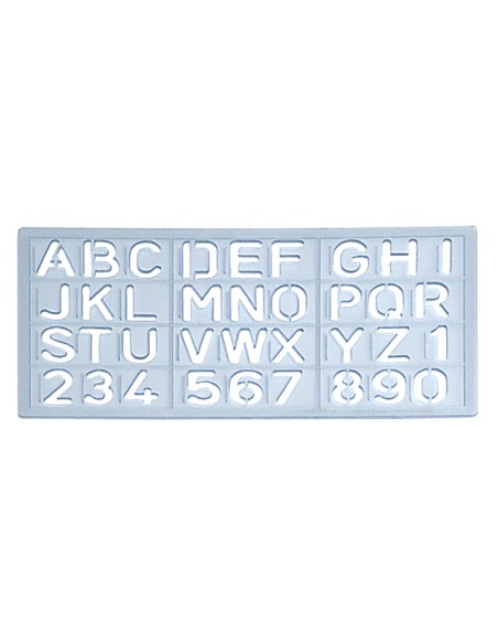 Plantilla rotulacion 1585 letras y numeros de 15 mm