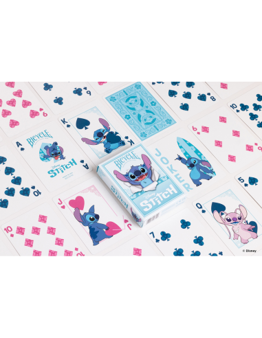Baraja de cartas bicycle disney stitch