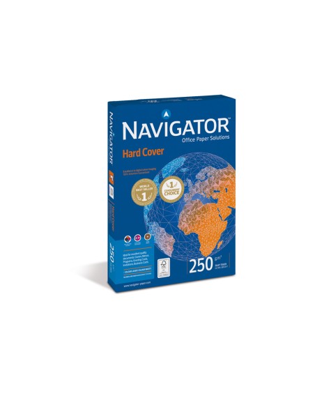 Papel fotocopiadora navigator hard cover din a4 250 gr papel multiuso ink-jet y laser paquete de 125 hojas