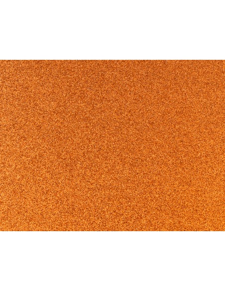 Goma eva con purpurina biodegradable liderpapel 50x70cm 60g/m2 espesor 2 mm naranja