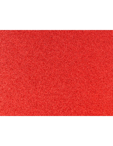 Goma eva con purpurina biodegradable liderpapel 50x70cm 60g/m2 espesor 2 mm rojo