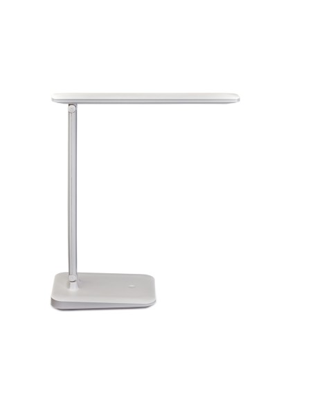 Lampara de escritorio maul led 2,7w 325lm luz ajustable panel tactil brazo giratorio blanca