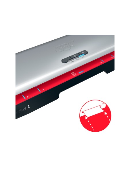 Plastificadora gbc 250hs office din a3 apagado automatico 2 rodillos hasta 125 micras