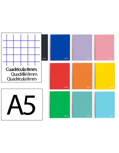 Cuaderno espiral liderpapel a5 witty tapa dura...