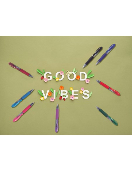 Boligrafo pilot g-2 azul turquesa tinta gel retractil sujecion de caucho