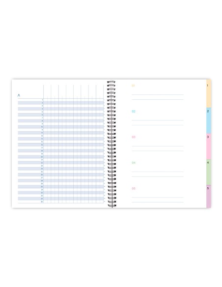 Agenda del profesorado catalan additio semana vista evaluacion y hojas para anotar 208 paginas colores surtidos