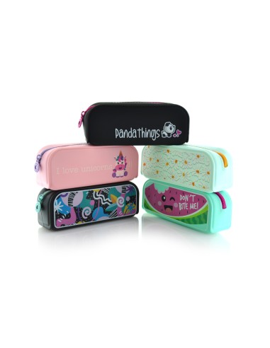 Estuche portatodo colorline silicona cuadrado...