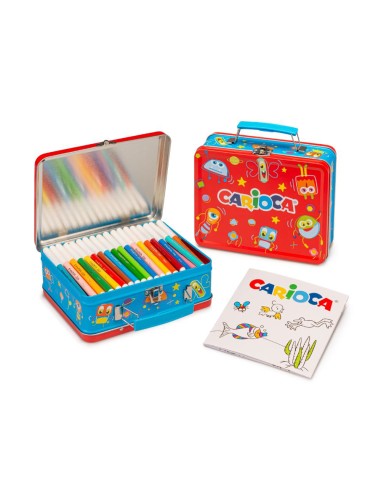 Rotulador carioca color kit caja metalica de...