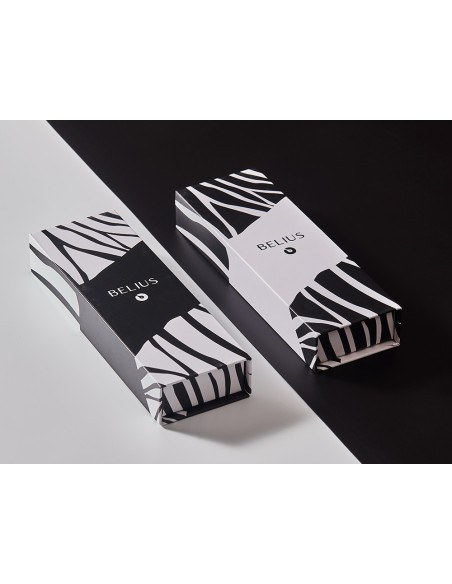 Roller belius dualita cuerpo negro color blanco tinta negra caja de diseño