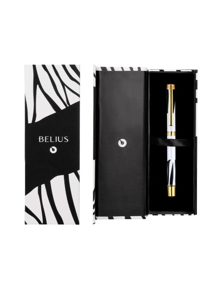 Roller belius dualita cuerpo negro color blanco tinta negra caja de diseño