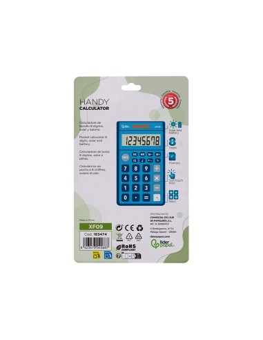 Calculadora liderpapel bolsillo xf09 8 digitos...